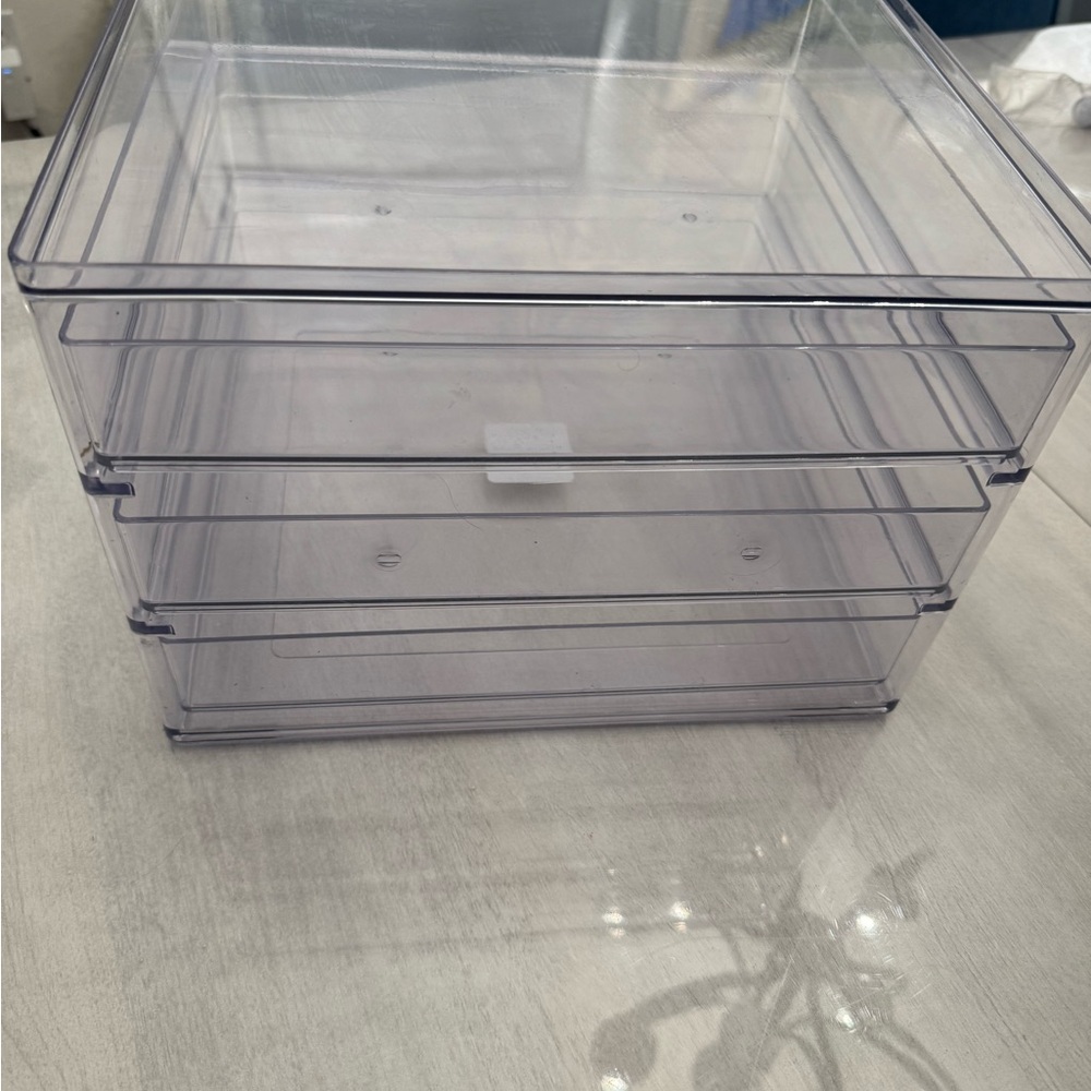 NWT Target Brightroom Clear All Purpose 3 Drawer Storage Organizer - Picture 3 of 5